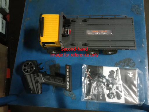 Second Hand US Stock Hobby Plus 1/18 Remote Control Off Road Car 6X6 RC Flatbed Truck 2Speed Gearbox Flysky ESC 280 Brushed Motor 6CH Radio RTR