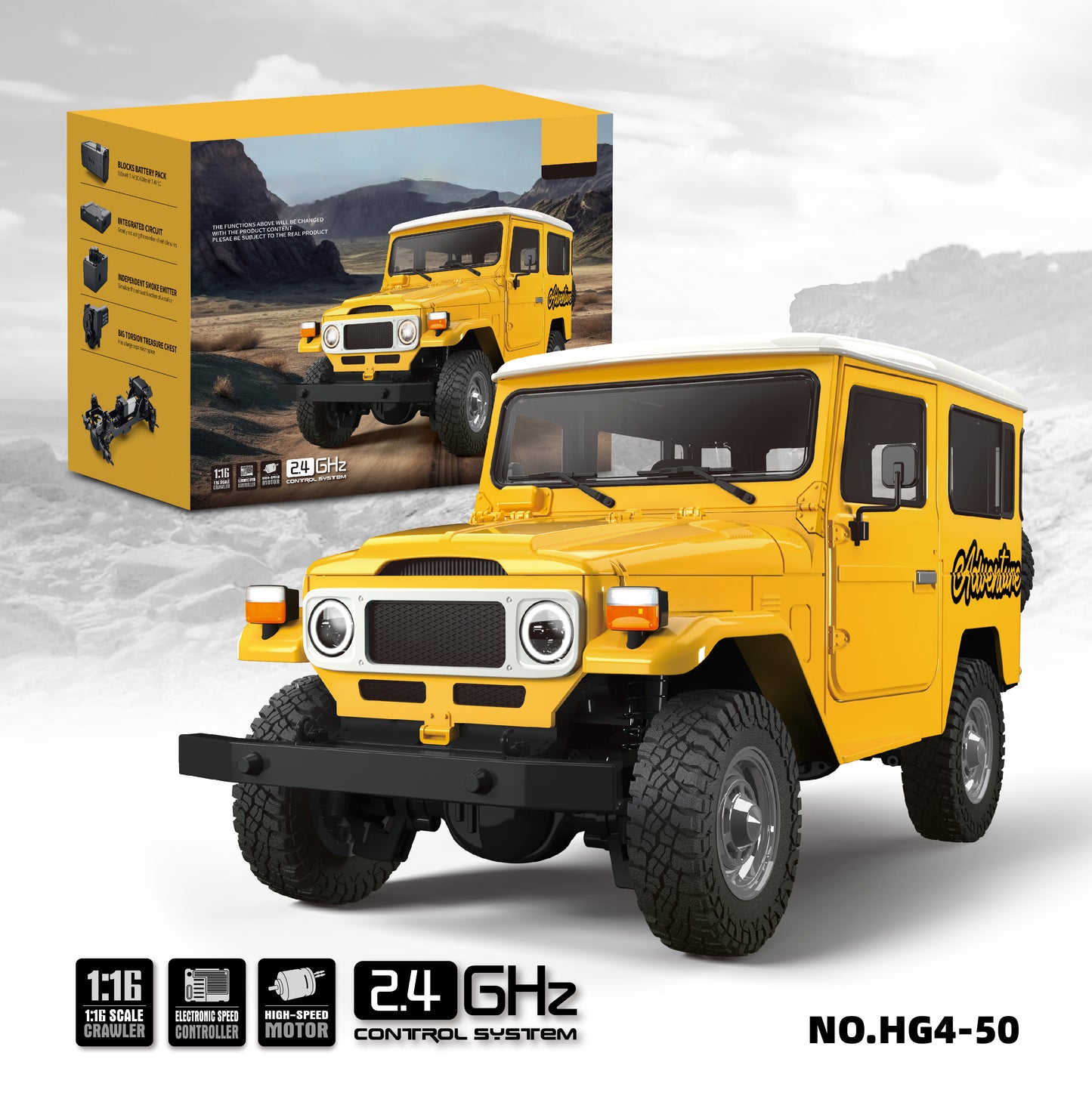 IN STOCK 1/16 HG 4x4 RC Off-road Vehicles TOYOTA Land Cruiser FJ40 Electric Crawler Car