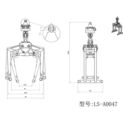 LESU 1/14 Metal RC Hydraulic Crane Attachments for Dump Truck Orange Peel Grab Clamshell Bucket Fork Brick Clamp Rotary Cylinder