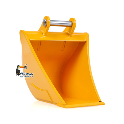 1/12 RC Hydraulic Excavator Metal Trapezoidal Bucket Narrow Toothless Toothed Grille Rake Attachment for 323GX Digger Construction Vehicle