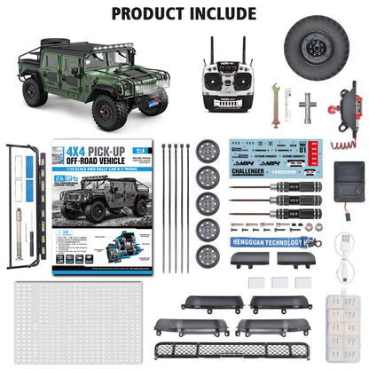 HG P415A Pro 4x4 RC Off-road Vehicle for 1:10 Hummer Pick-up Crawler Sound Light