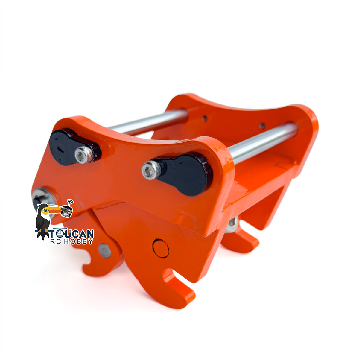 TOUCAN 1/8 Metal RC Excavator Attachments for 385CF Hydraulic Digger, Ripper, Bucket, Rake, Quick Coupler & Construction Model