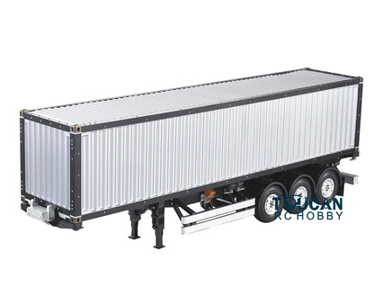 US STOCK TOUCAN 1/14 RC 40ft Container Chassis Semi Trailer Tractor Truck 3 Axles KIT Unpainted