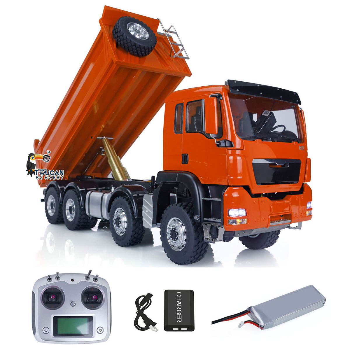 LESU 8x8 1/14 RC Hydraulic Lifting Dumper Truck