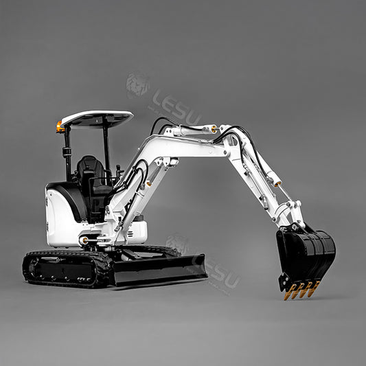 LESU 1/14 RC Hydraulic Excavator PC30 Mini Machine Toys  Light Pump Metal Radio Controlled Digger Model 6CH Plunger-type Valve