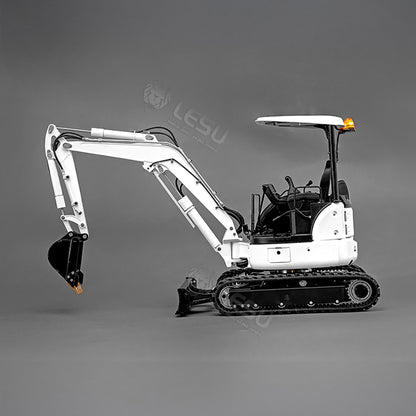 LESU 1/14 RC Hydraulic Excavator PC30 Mini Machine Toys  Light Pump Metal Radio Controlled Digger Model 6CH Plunger-type Valve