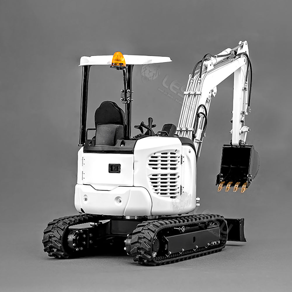 LESU 1/14 RC Hydraulic Excavator PC30 Mini Machine Toys  Light Pump Metal Radio Controlled Digger Model 6CH Plunger-type Valve