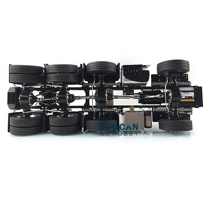 TOUCAN RC HOBBY LESU Metal RC Assembled Heavy-duty Chassis for 1/14 Scale 1851 3363 Tractor Truck 3 Speed Transmission Highline Equipment Rack Truck UpgradeParts