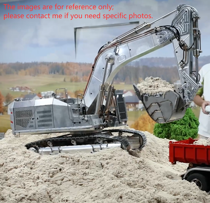 1/14 Metal RC Hydraulic Excavator EC950 Dual Pump Digger Model 8CH Valve Hydraulic Lifting Counterweight Ripper Light Sound