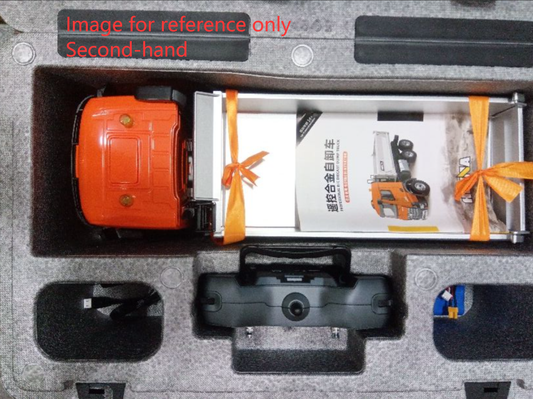 Second Hand US Stock 1/14 HUINA 1598 2.4G Remote Control Dumper 6×6 Engineering Transport Vehicle Lifting Rod Tipper Car Light Sound Battery Toys