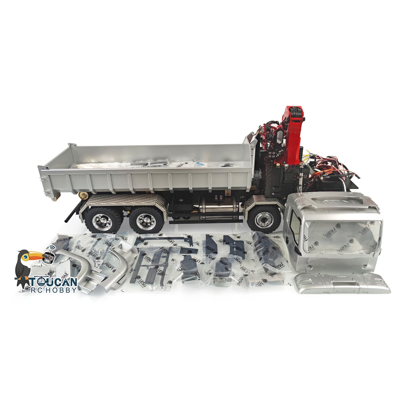 IN STOCK LESU 1/14 8x8 RC Metal Roll on/off Hydraulic Truck A0014 Crane Dumper Tipper Z0031