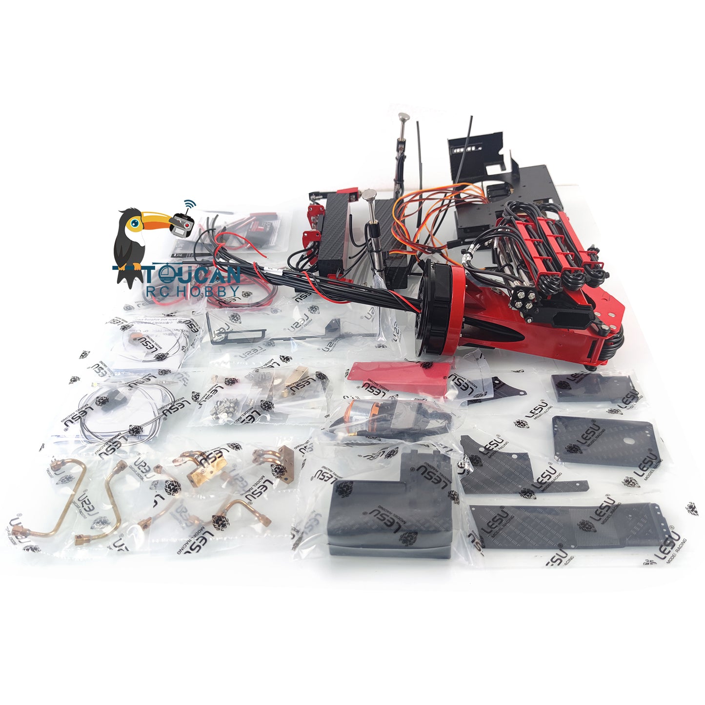 LESU 1/14 RC Hydraulic Truck Crane Oil Pump Dumper