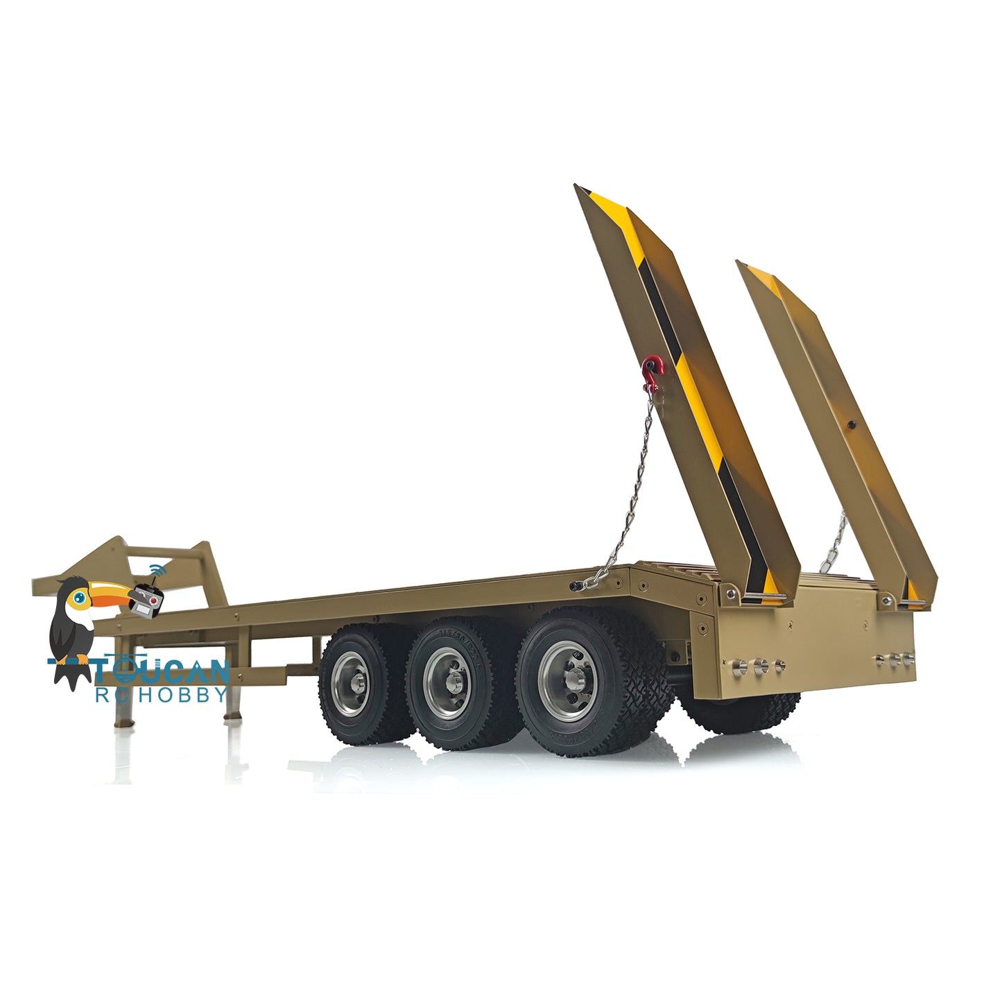 1/12 Metal Heavy 3Axle Trailer Yellow