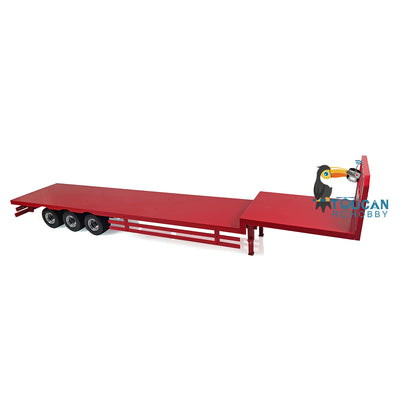 1/14 Metal Heavy 3Axle Steering Trailer Red