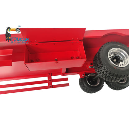 1/14 Metal Heavy 3Axle Steering Trailer Red