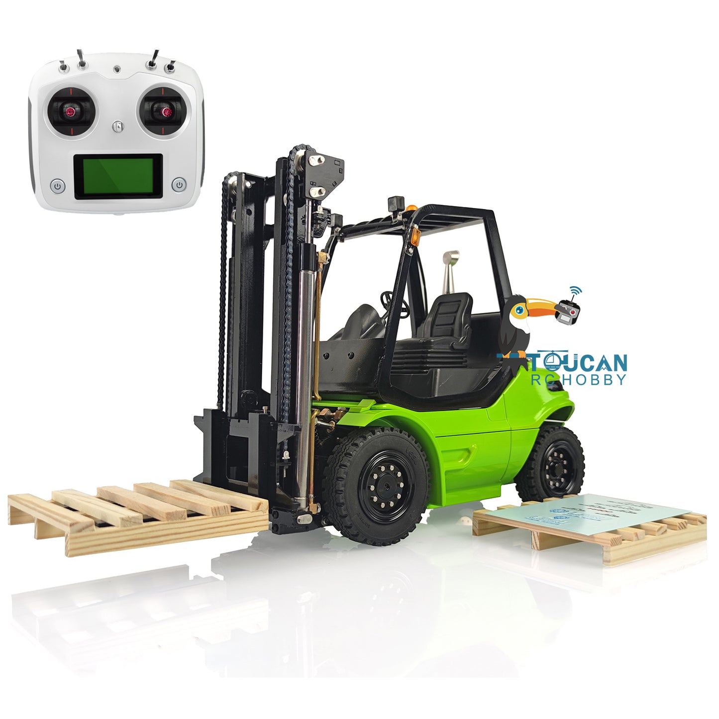 LESU Metal 1/14 Aoue Unassembled Hydraulic Forklift A0002 With RC System