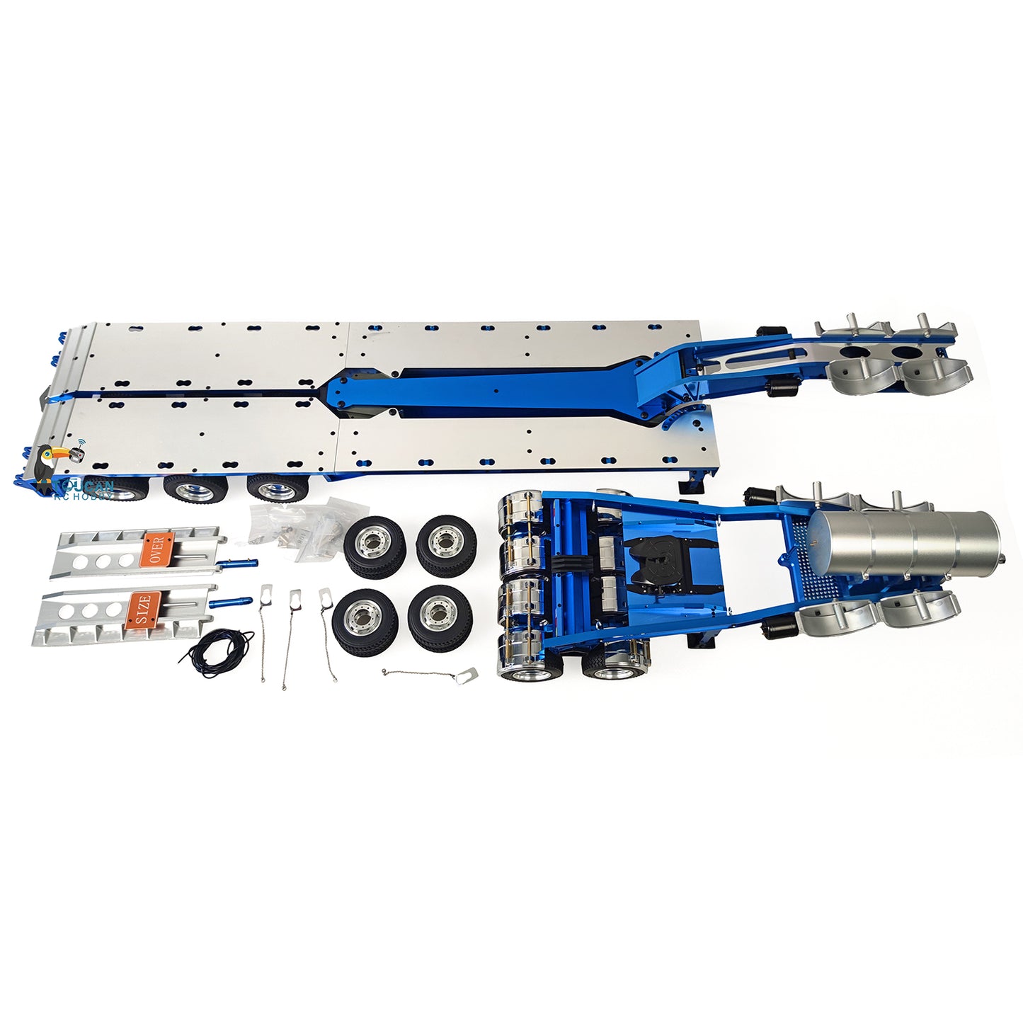 EN STOCK Remorque Drake JDModel 1,5 M pour camion tracteur RC 1/14