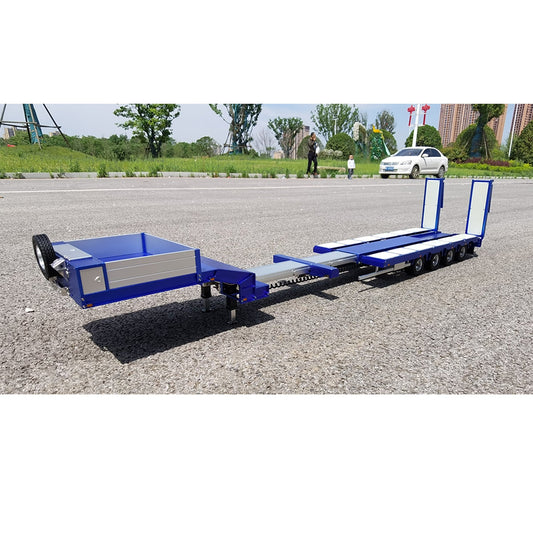 IN STOCK Degree 1/14 Metal 997 Heavy 4Axle Steering Trailer With Rear Ramps