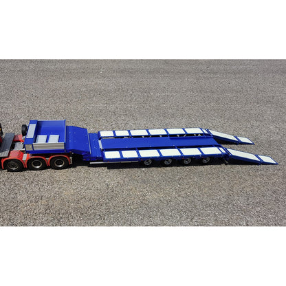 Degree 1/14 Metal 997 Heavy 4Axle Steering Trailer With Rear Ramps