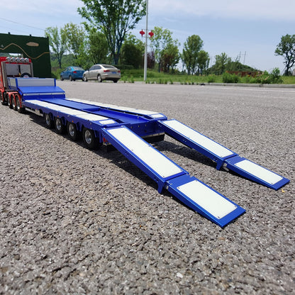 Degree 1/14 Metal 997 Heavy 4Axle Steering Trailer With Rear Ramps