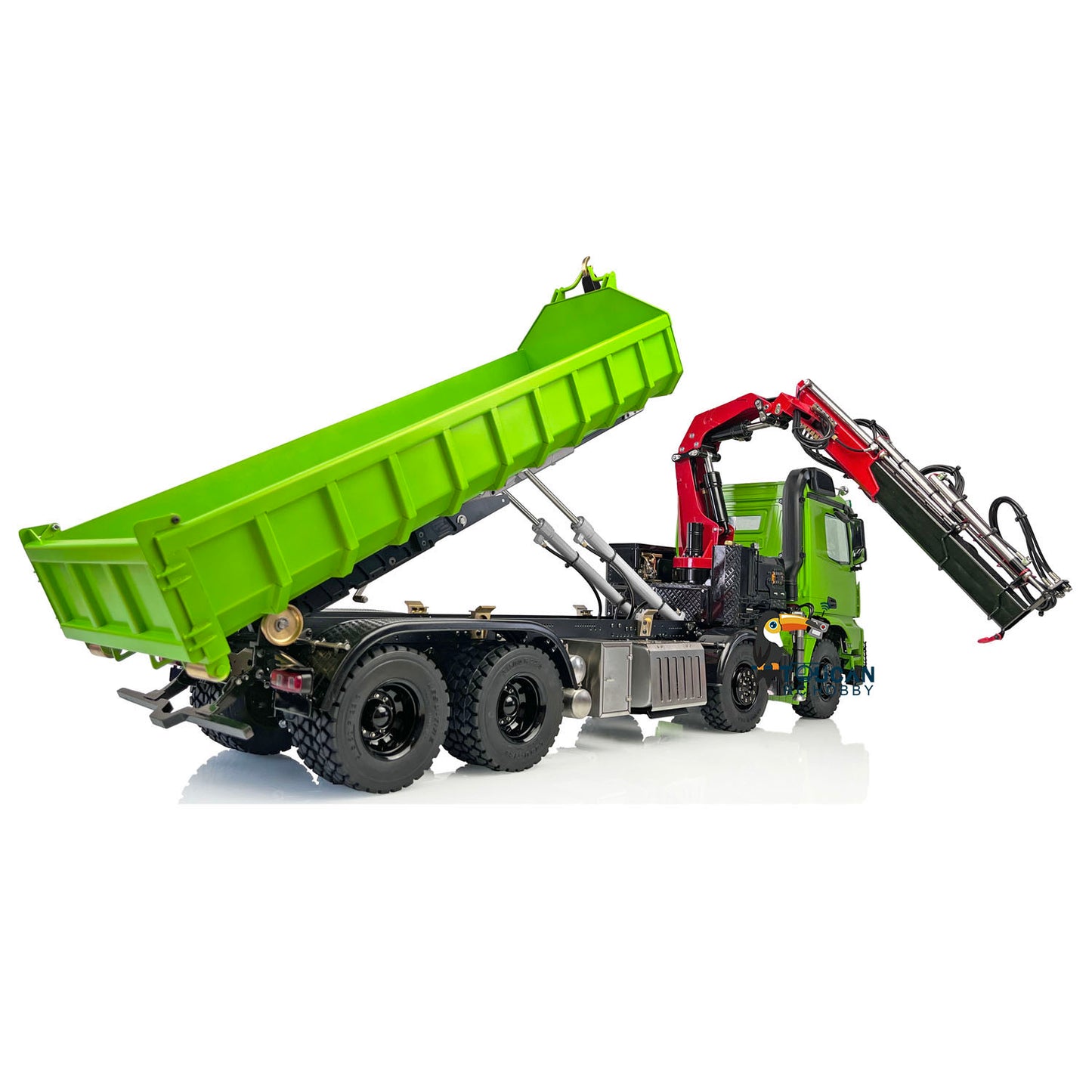 LESU 1/14 8x8 RC Metal Painted Assembled RTR Hydraulic Truck Dumper Tipper With Crane Z0017