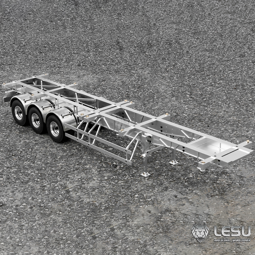 TOUCAN RC HOBBY LESU 40ft 20ft Metal Trailer Chassis for 1/14 Radio Controlled Tractor Container Truck RC Cars Model