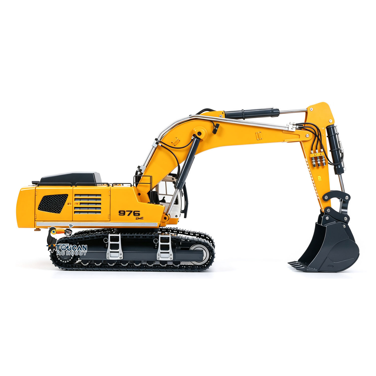40KG! RTR 1/12 Metal Hydraulic RC Digger LR976 6CH Valves Remote Control Excavator 3.0L Dual Pump Hobbywing Brusheless ESC