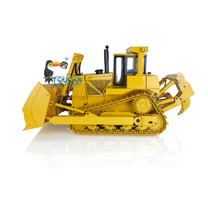 US STOCK Metal 1/14 RC Bulldozer Hydraulic DXR2 Remote Control D10T Tracked Dozer Model