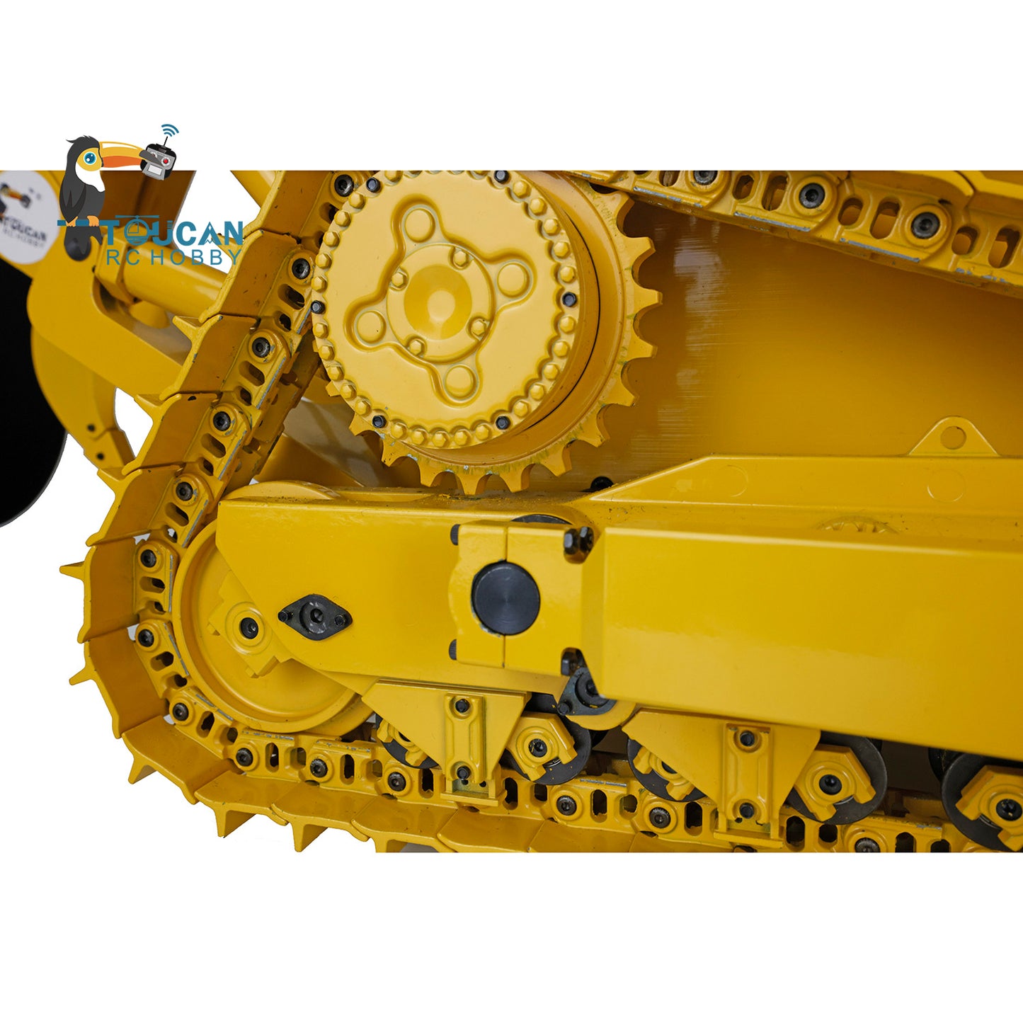 Bulldozer RC hydraulique DXR2 à chenilles D10T avec télécommande en métal 1/14, modèle avec système sonore 3T, expédition rapide