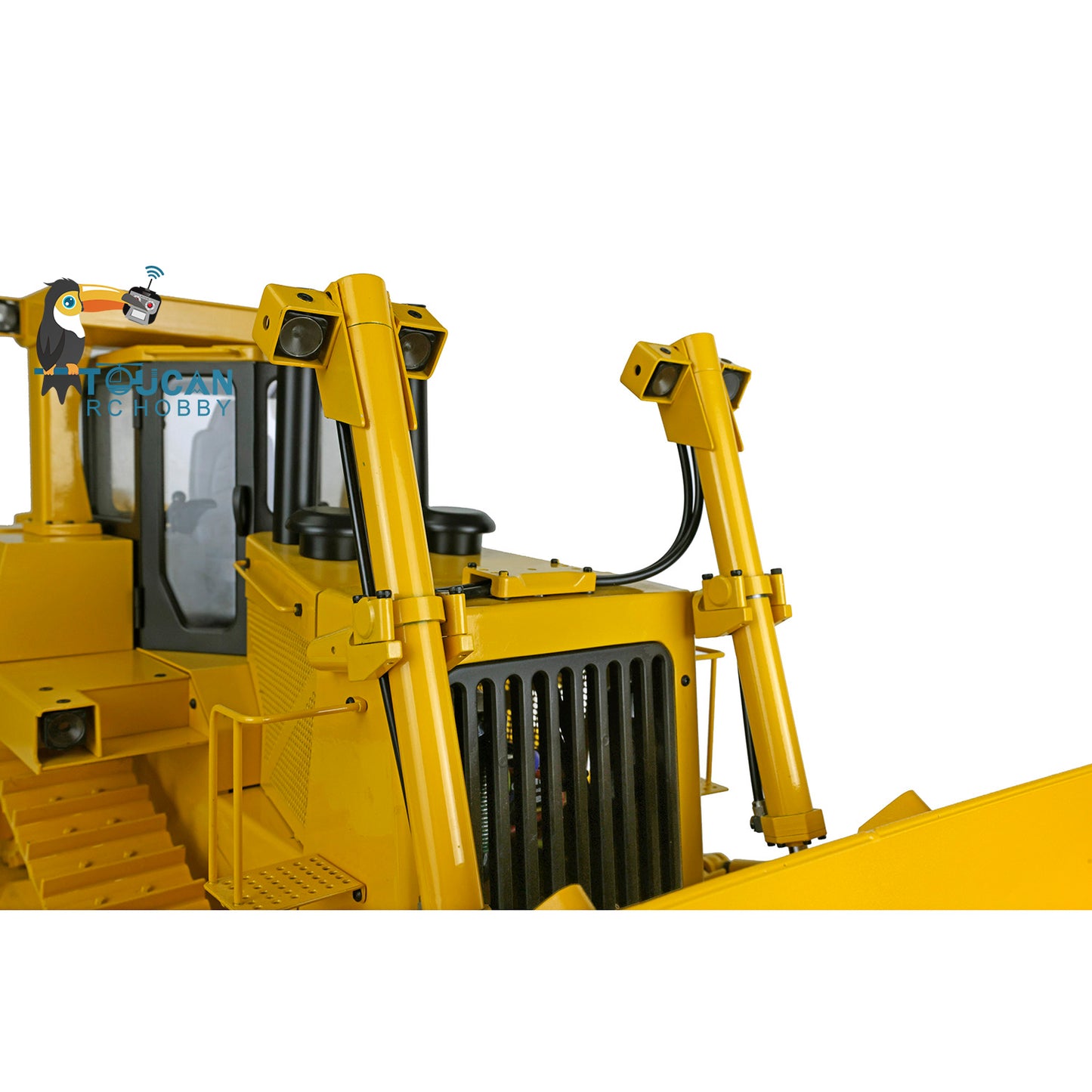 Bulldozer RC hydraulique DXR2 à chenilles D10T avec télécommande en métal 1/14, modèle avec système sonore 3T, expédition rapide