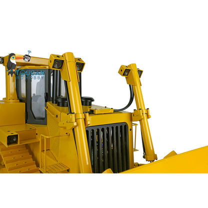 Bulldozer RC hydraulique DXR2 à chenilles D10T avec télécommande en métal 1/14, modèle avec système sonore 3T, expédition rapide