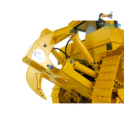 Bulldozer RC hydraulique DXR2 à chenilles D10T avec télécommande en métal 1/14, modèle avec système sonore 3T, expédition rapide