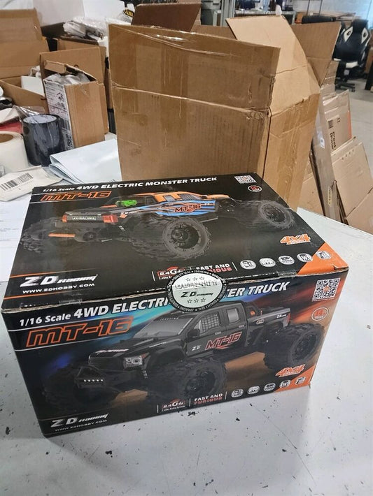 Second Hand CA Stock ZD Racing 1/16 Radio Controlled Big Tire Truck MT-16 High Speed 4*4 RC Off Road Car RTR Wheelie Bar Metal CVD Chassis