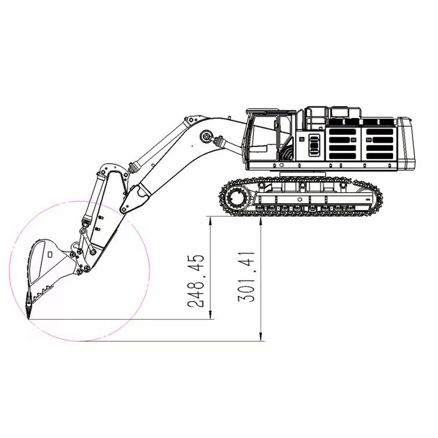 Metall 1/14 374F Hydraulische RC Bagger Fernbedienung Engineering Fahrzeuge RTR