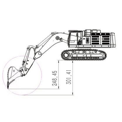 Metall 1/14 374F Hydraulische RC Bagger Fernbedienung Engineering Fahrzeuge RTR