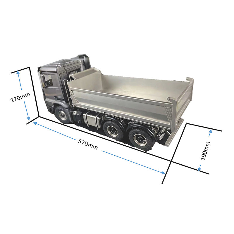 JDModel 1/14 3363 6x6 RC JDM-175 RC Hydraulischer Muldenkipper