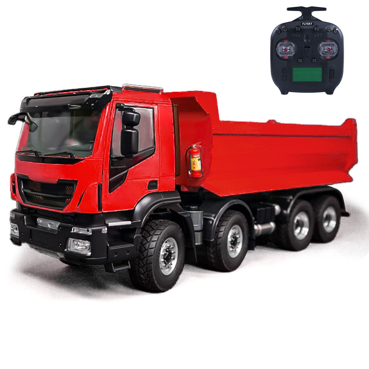 1/14 Metal 8x4 PNP Hydraulic RC Truck Dumper With 2-speed Transmission Gearbox Sound Light System