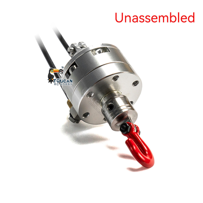 LESU 1/14 Metal RC Hydraulic Crane Attachments for Dump Truck Orange Peel Grab Clamshell Bucket Fork Brick Clamp Rotary Cylinder