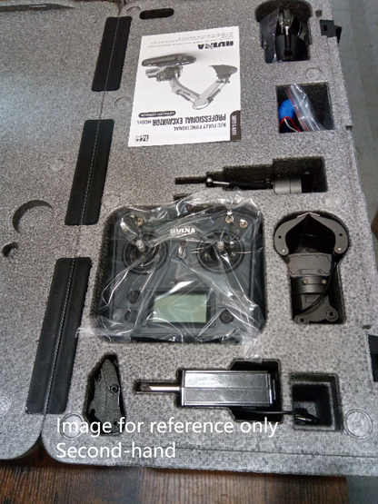 Second Hand US Stock HUINA New Upgrade 580 1/14 Metal Excavator Model Engineering Vehicle Electric Ball Grabber 360 Rotating Shear Claw Sound Lights