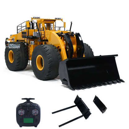 TOUCAN L2350 1/14 Metal RC Hydraulic Wheel Loader PNP/RTR Light & Sound Smoke System Manual Coupler Fork for Model Collectors