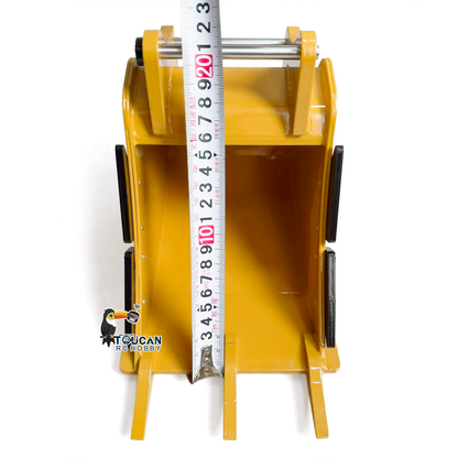 TOUCAN 1/8 Metal RC Excavator Attachments for 385CF Hydraulic Digger, Ripper, Bucket, Rake, Quick Coupler & Construction Model