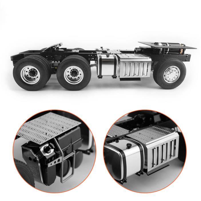 LESU 6x6/6x4 Metal Chassis 20130016-A/B with 2 Speed Transmission for 1/14 DIY TAMIYA 3363 1851 Tractor Truck Model Spare Part