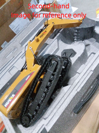 Second Hand US Stock HUINA New Upgrade 580 1/14 Metal Excavator Model Engineering Vehicle Electric Ball Grabber 360 Rotating Shear Claw Sound Lights
