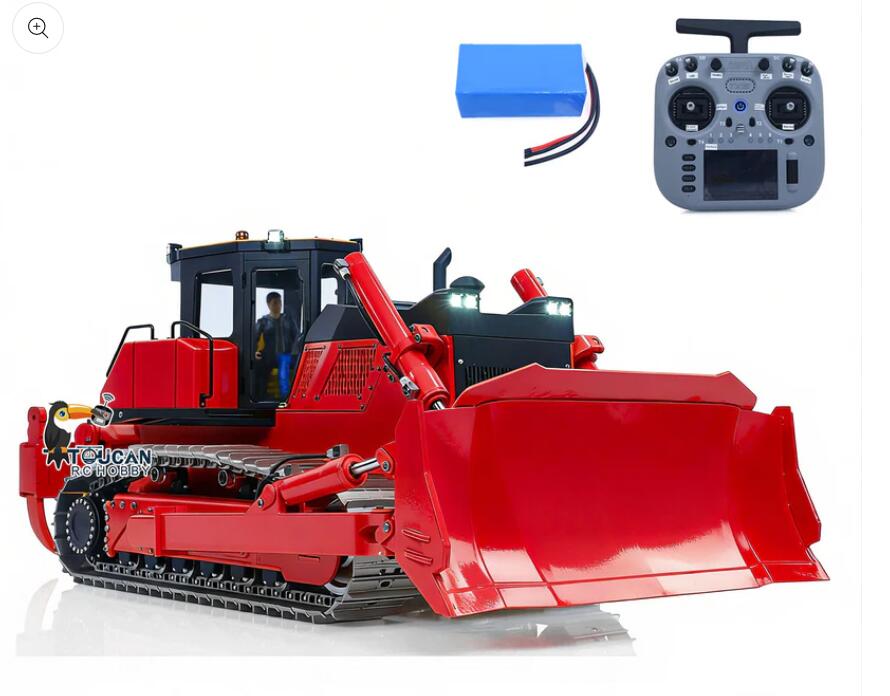 Metal 1/12 RC Hydraulic Bulldozer D155AX RTR Heavy Dozer Model 7 Way Valve 1.0L Oil Pump 5 Plows Radio Master TX15 Radio Battery
