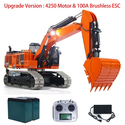 TOUCAN RC HOBBY 1/8 385CF Metal Hydraulic RC Excavator RTR 150KG Heavy Duty Remote Control Diggers Ready to Run Upgraded Version Models