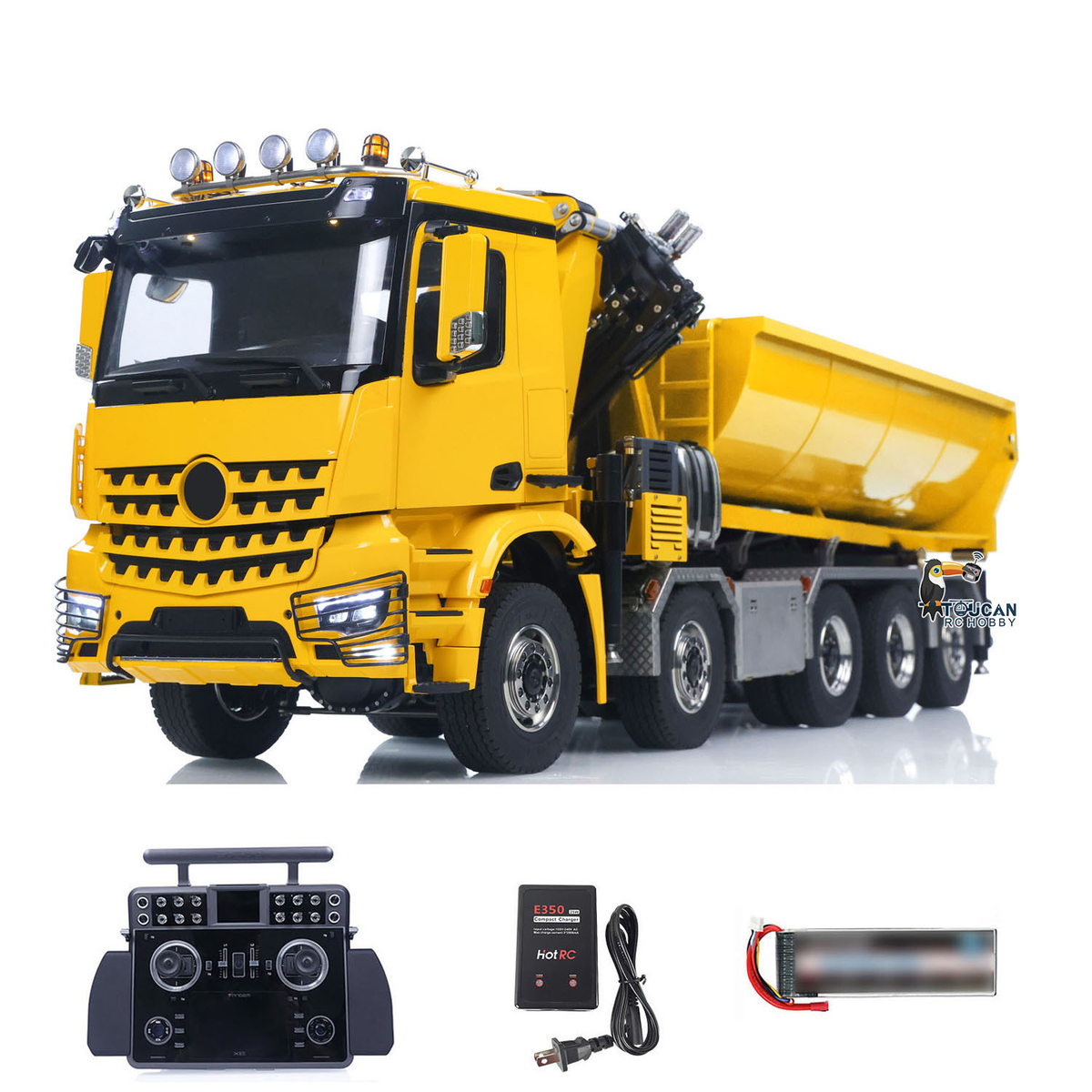 10x10 1/14 RC Hydraulikkran LKW Volldumper RTR XRLite Radio