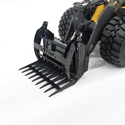 Metal Root Rake Grapple Sorting Grapple Attachment for MTM 1/14 RC Hydraulic Loader WA480 E260L Construction Vehicle Model Parts