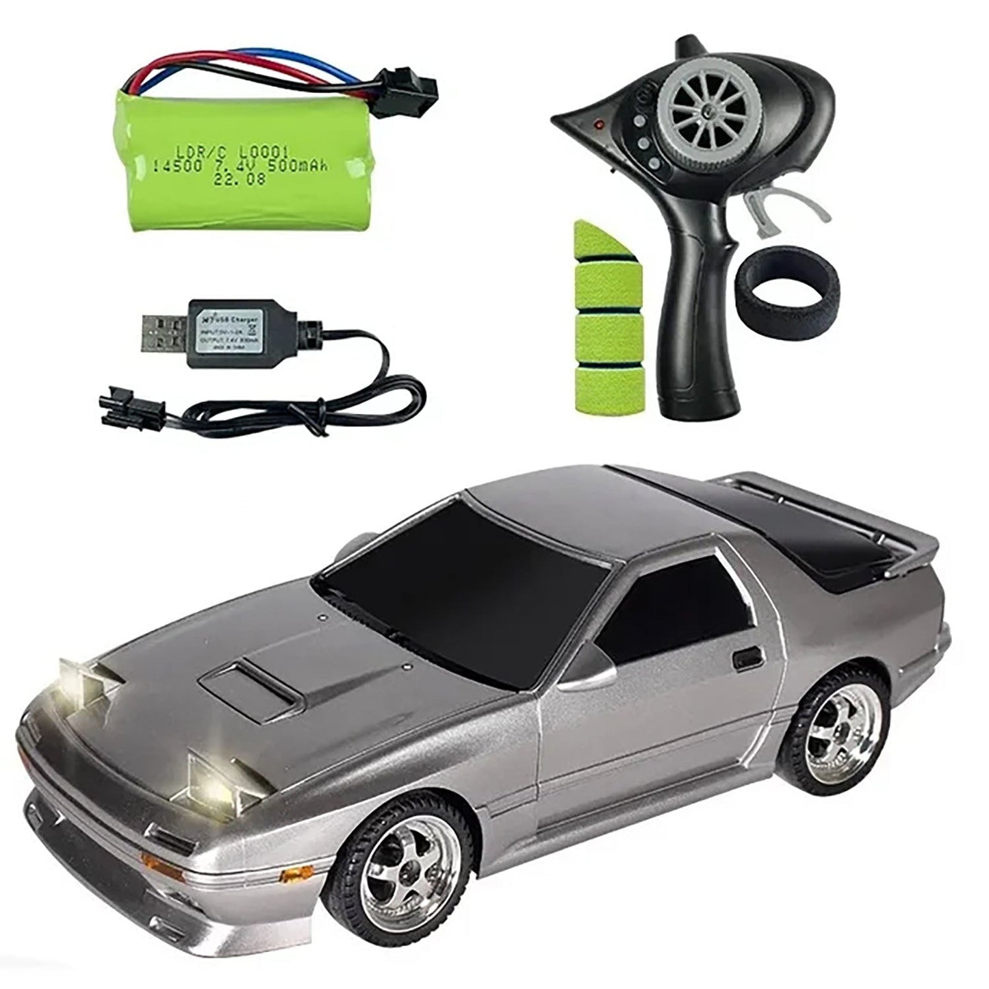 LDRC LD1802 1/18 4*2 RX7 RC Racing Car RWD Gyroscope