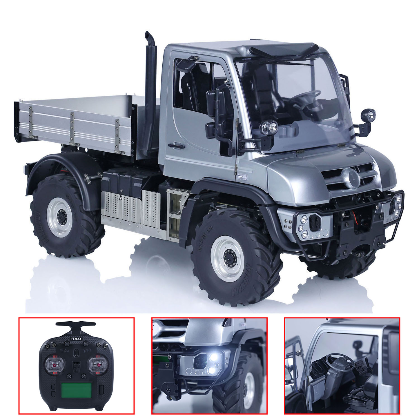 1/10 U423 4X4, lackiert, zusammengebaut, RC PNP, Offroad-Rock-Crawler-Auto mit Metalleimer