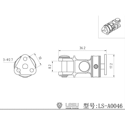 LESU Metall Orangenschalengreifer für 1/14 Hydraulischen RC Kran LKW